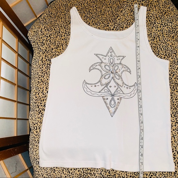 BLING WHITE TANK TOP - Picture 5 of 5